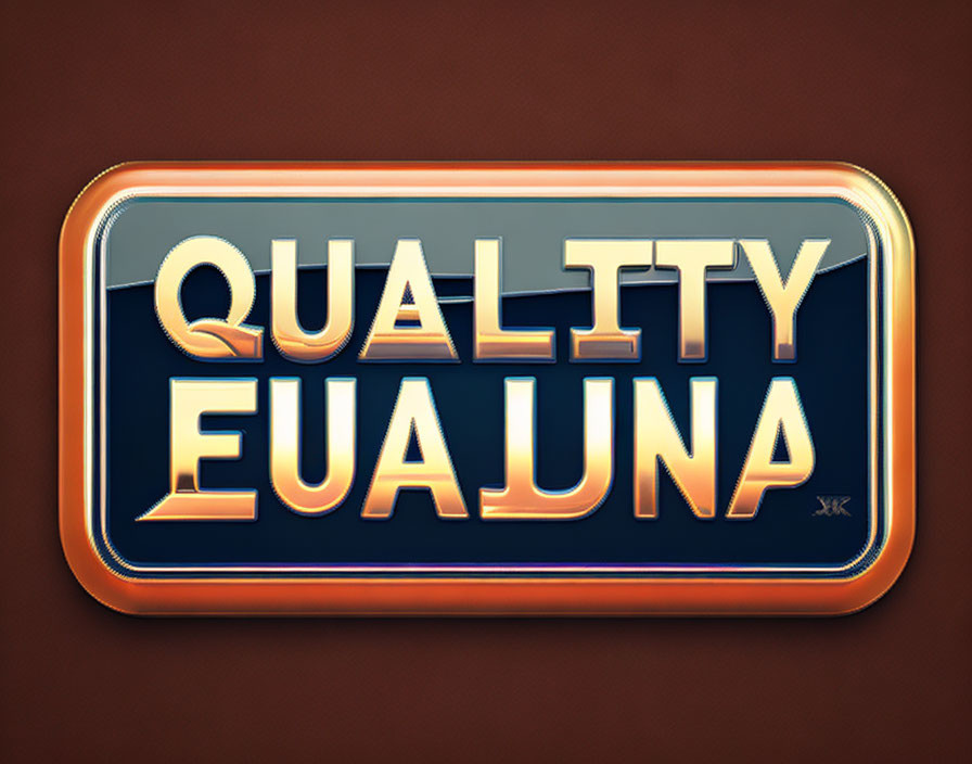 Retro-styled emblem with bold "QUALITY" & "EU AJUNA" in 