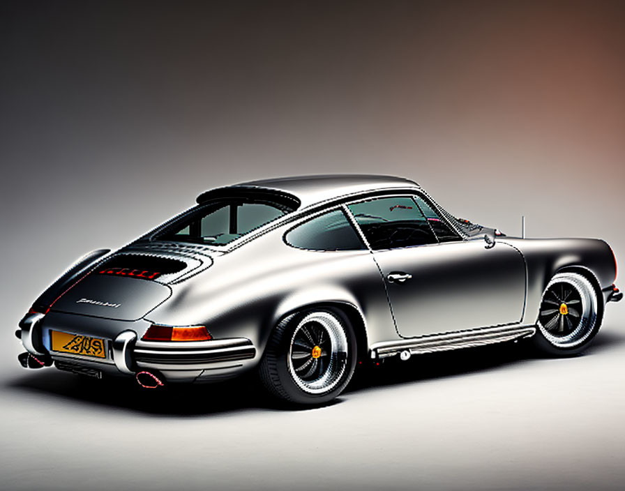 Classic Porsche 911 Silver Paint, Fuchs Wheels, Ducktail Spoiler & Decals