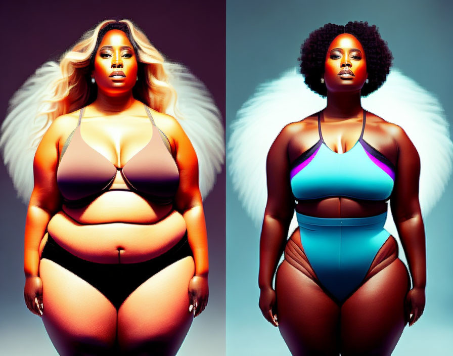 Comparison of Plus-Size Model Before & After Photo Manipulation