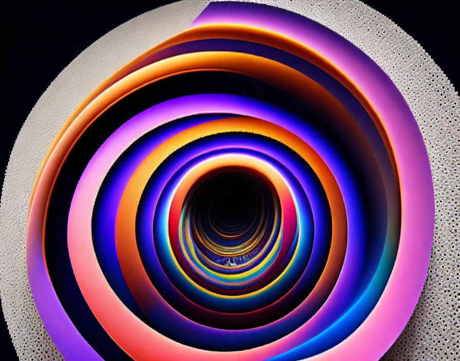 Abstract Digital Image: Vibrant Gradient Circles with Depth