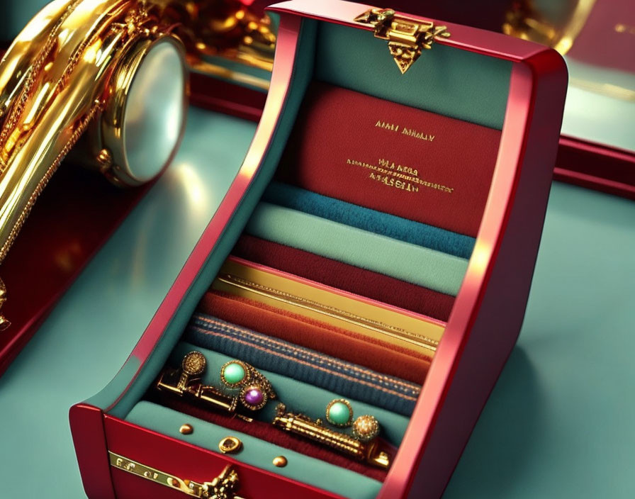 Elegant Rings in Luxury Jewelry Box with Velvet Lining