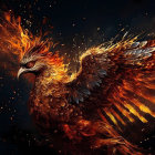 Colorful Phoenix Artwork Symbolizing Rebirth