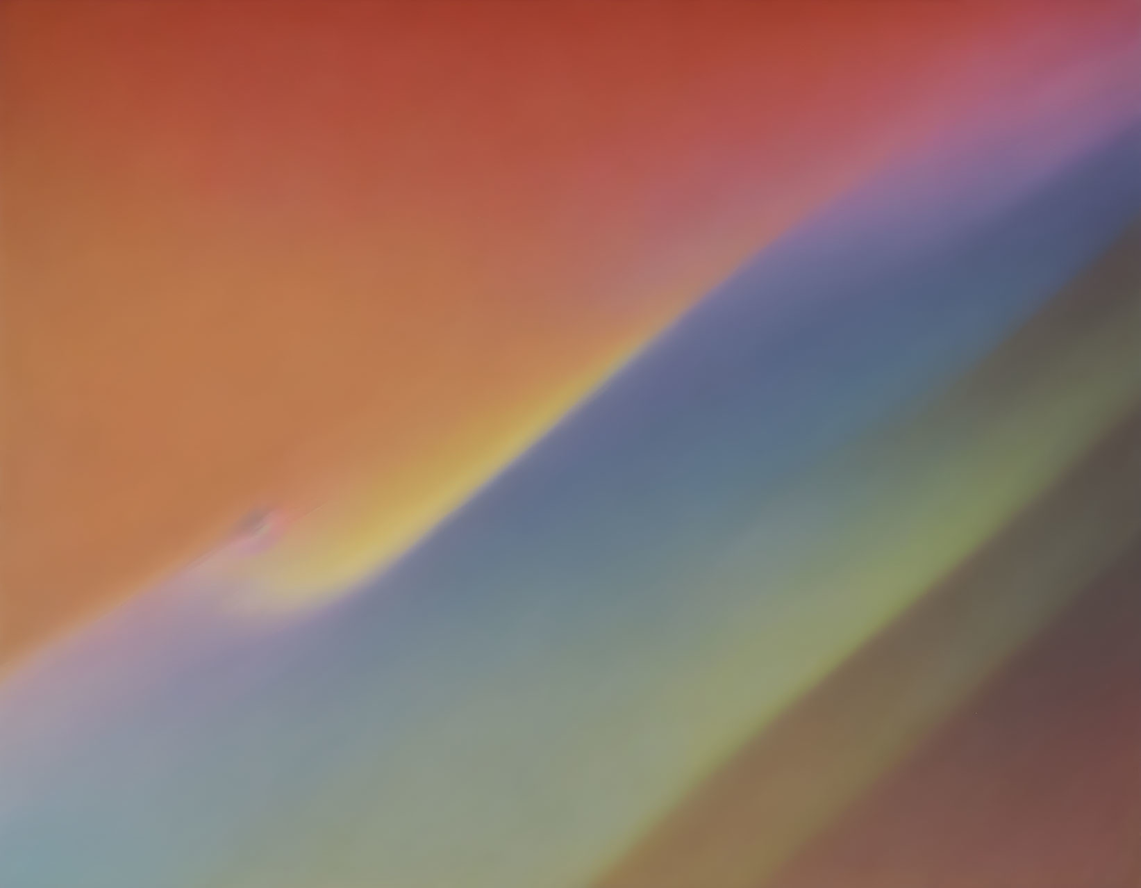 Blurred abstract image: Warm to cool color gradient, orange to blue