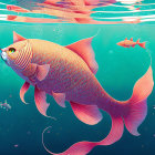 Colorful Cat-Fish Hybrids Swim Underwater