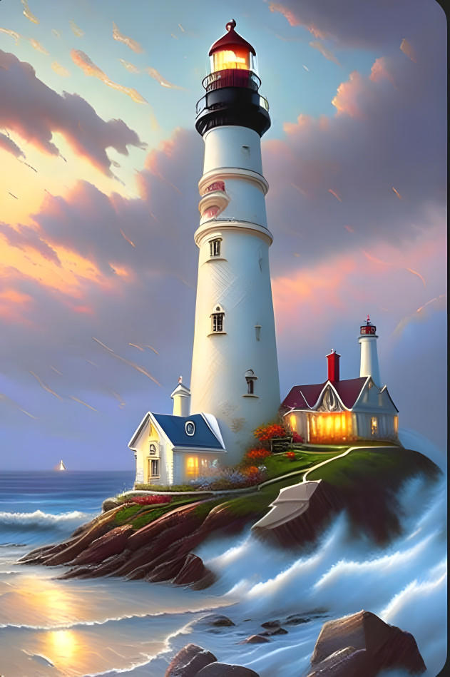 Lighthouse and Sea