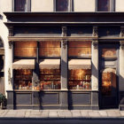 Vintage shopfront with colorful fruit display and ornate wooden facade