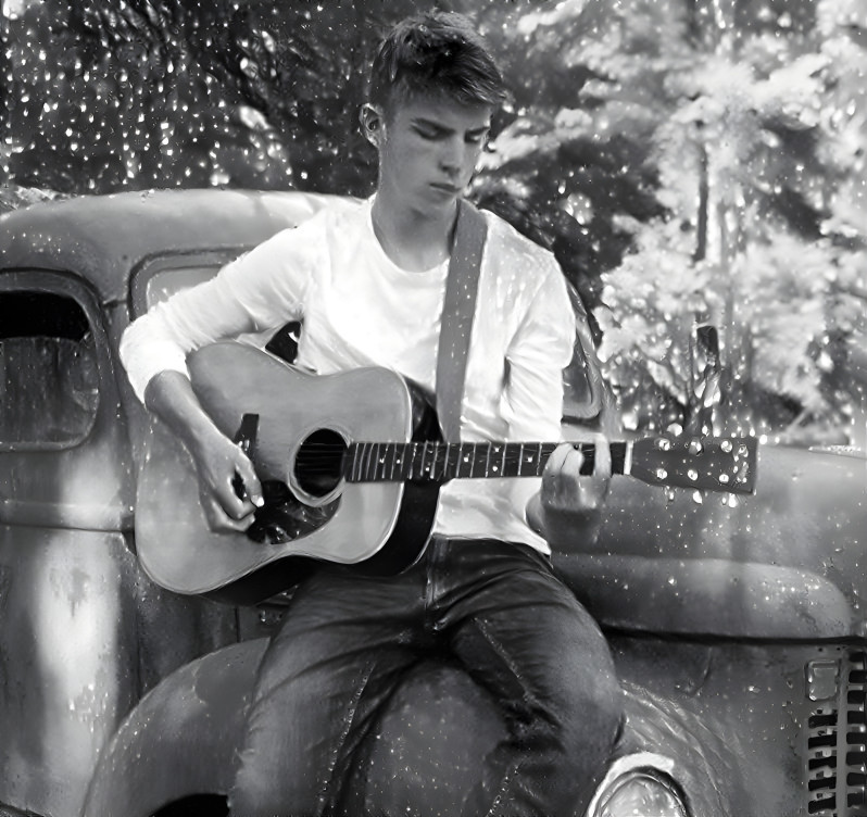 Boy and guitar 