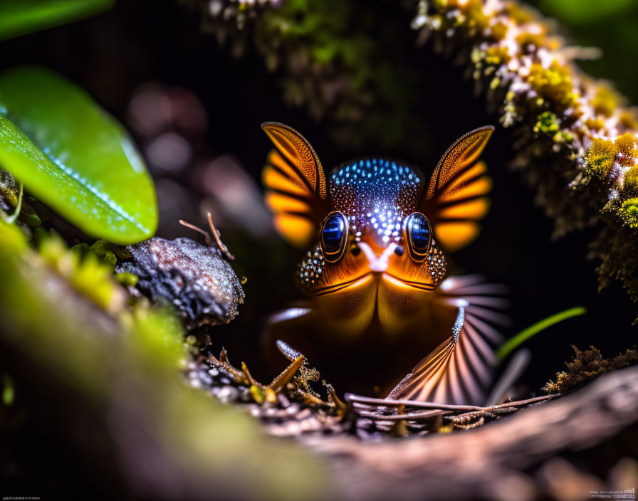 Colorful Mandarinfish in Coral Reef Displaying Unique Patterns