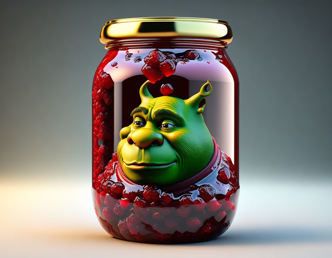 3D illustration of a perplexed character in red jam