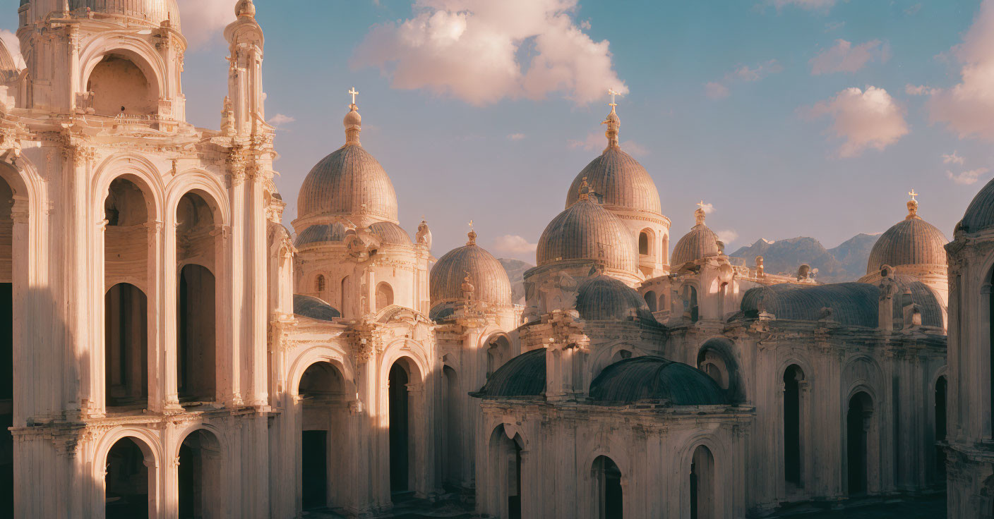 Historic domed architecture with intricate details under sunny skies