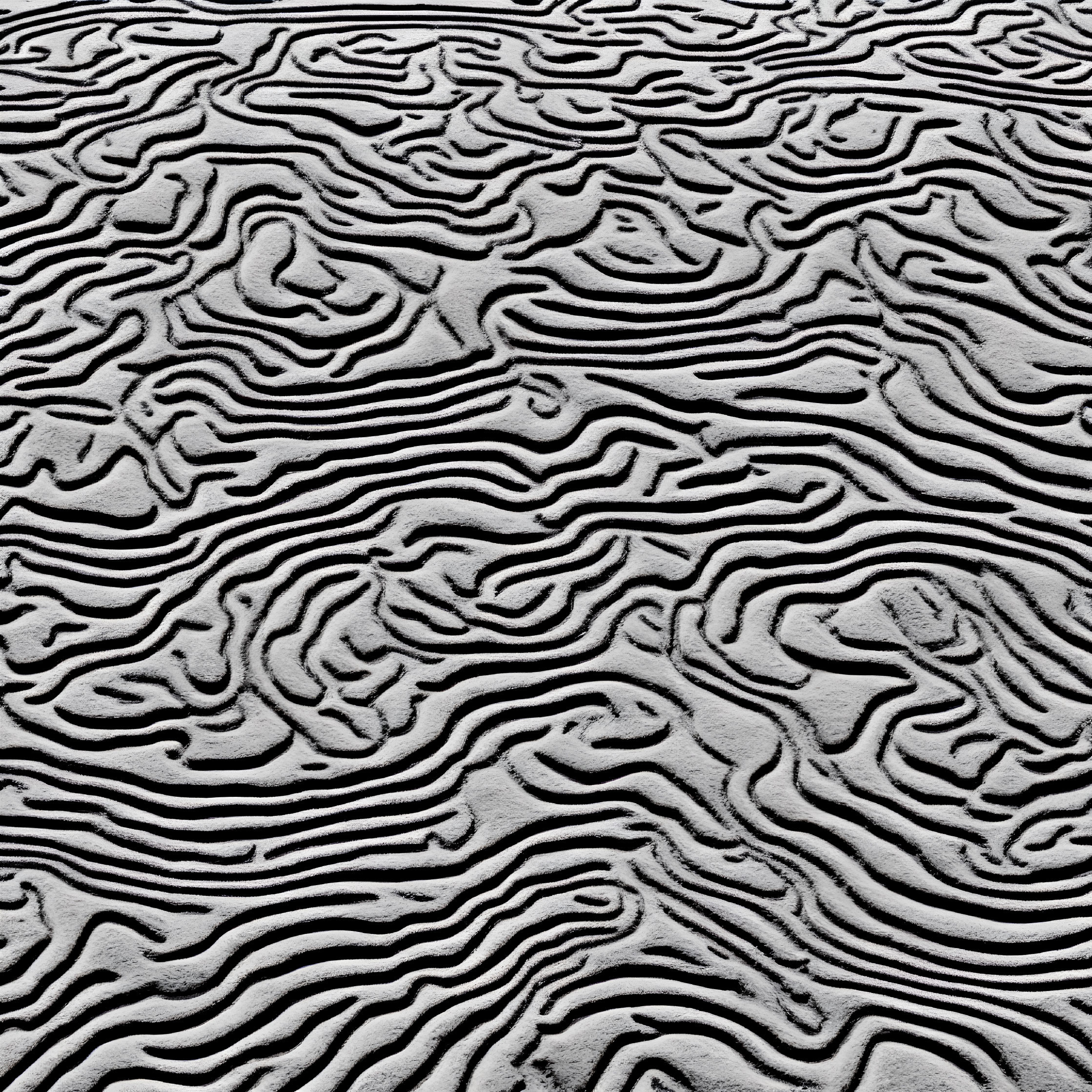 Monochrome textured pattern of rippled lines suggesting movement