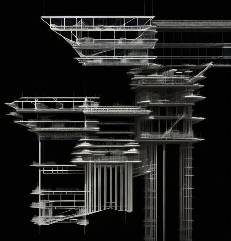 Detailed Architectural Structure Revealed in Geometric Layers