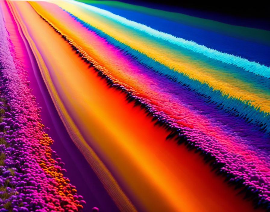 Colorful Ripple Effect Artwork on Dark Background