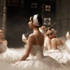 Ballerinas in Tutus Performing with Cosmic Celestial Theme