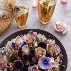 Festive Children Around Holiday Table with Decorations