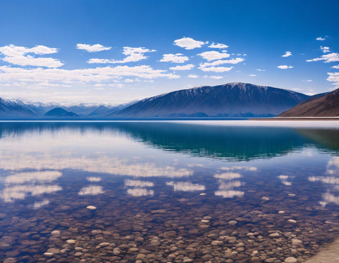 Tranquil Mountain Landscape with Crystal-Clear Lake