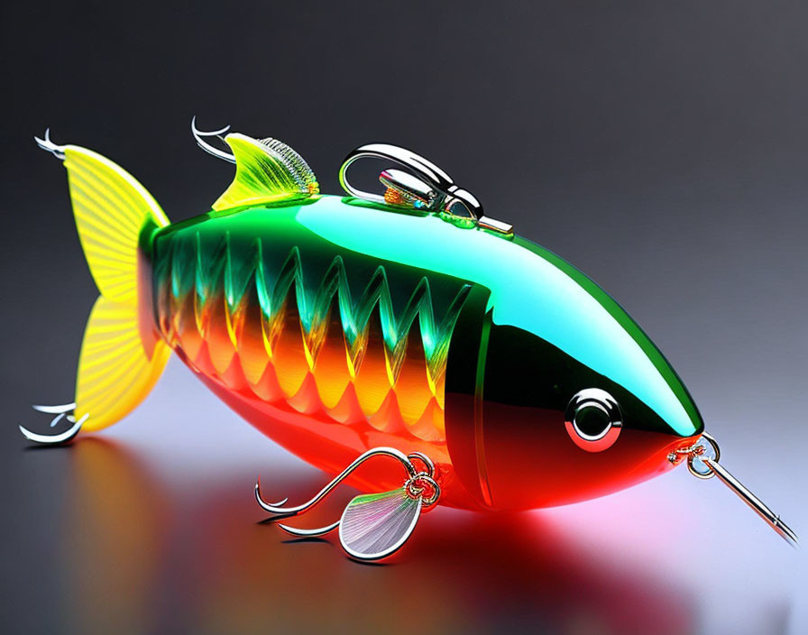 Colorful Fish Mimicking Fishing Lure with Realistic Features