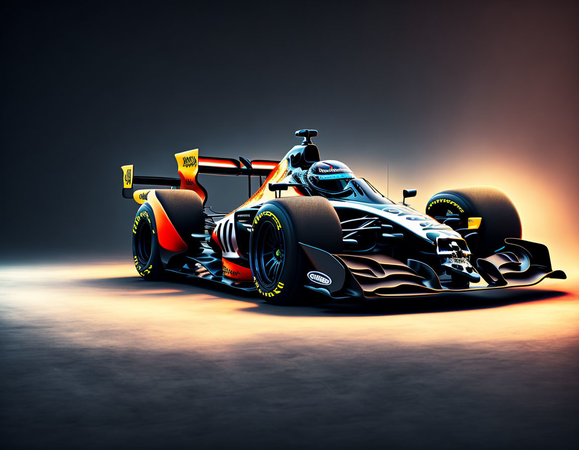 Sleek Formula 1 Car with Aero Features and Vibrant Livery