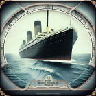 Vintage Ocean Liner Image with Ornate Compass Rose Frame