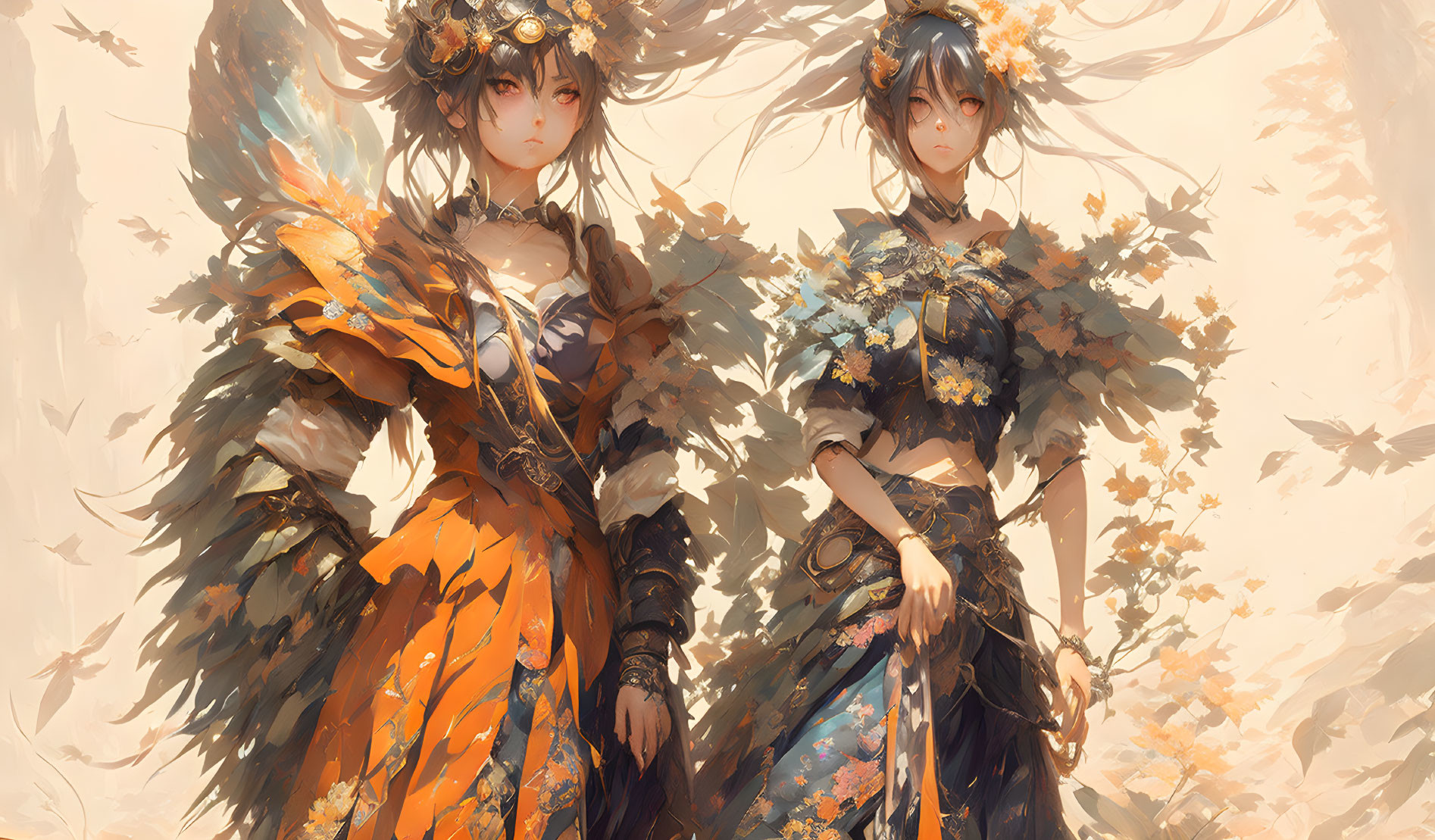 Elaborate Autumn-Inspired Outfits on Animated Characters