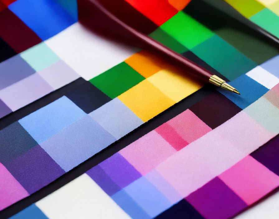 Colorful Spectrum Displayed with Diagonal Mechanical Pencil