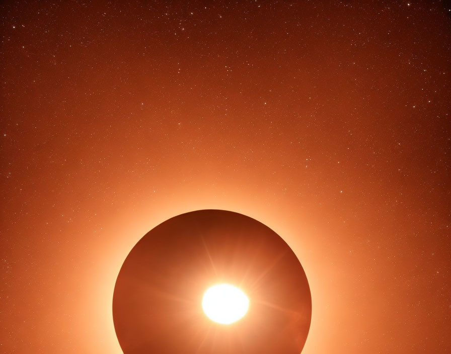 Solar Eclipse: Moon Blocking Sun with Radiant Corona