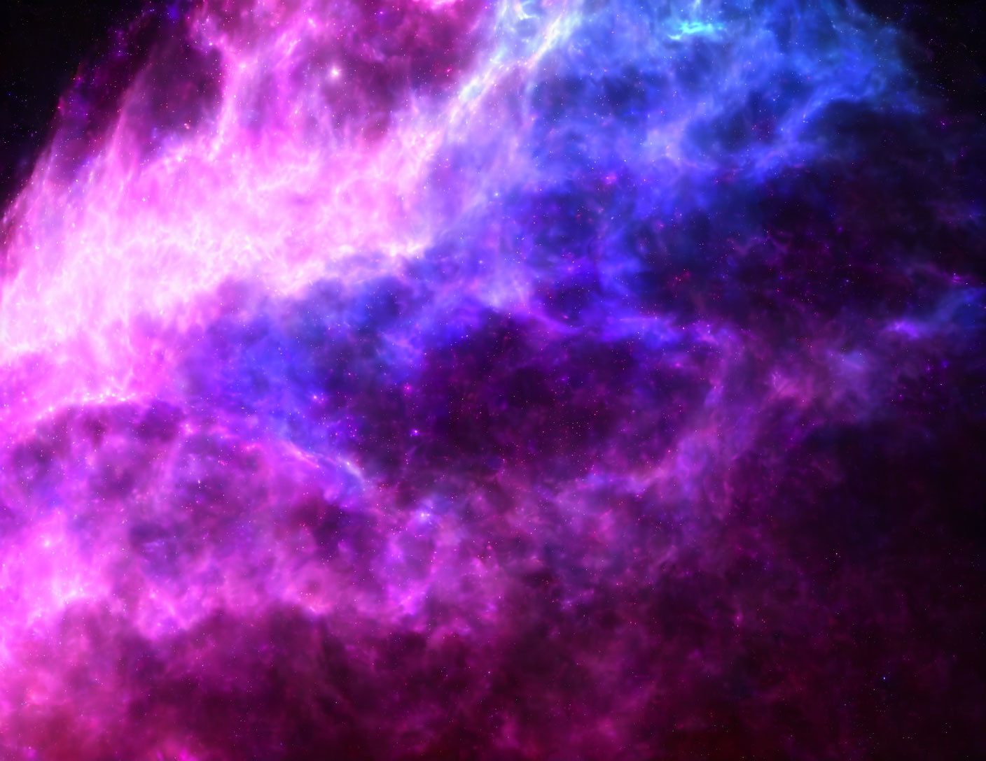 Colorful swirling nebulae in blue, purple, and pink hues depicting star formation