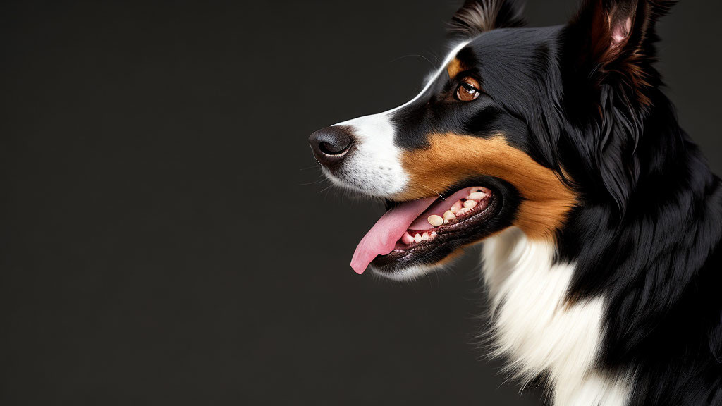 Black and Tan Dog Profile with Shiny Coat and Attentive Expression