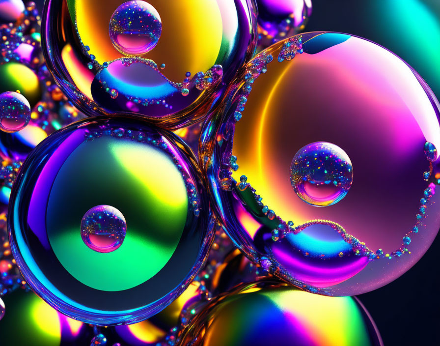 Colorful Reflective Bubbles with Spectrum of Hues