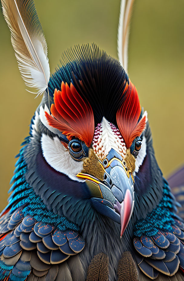 Colorful Mandarin Duck with Vibrant Plumage and Distinctive Facial Markings