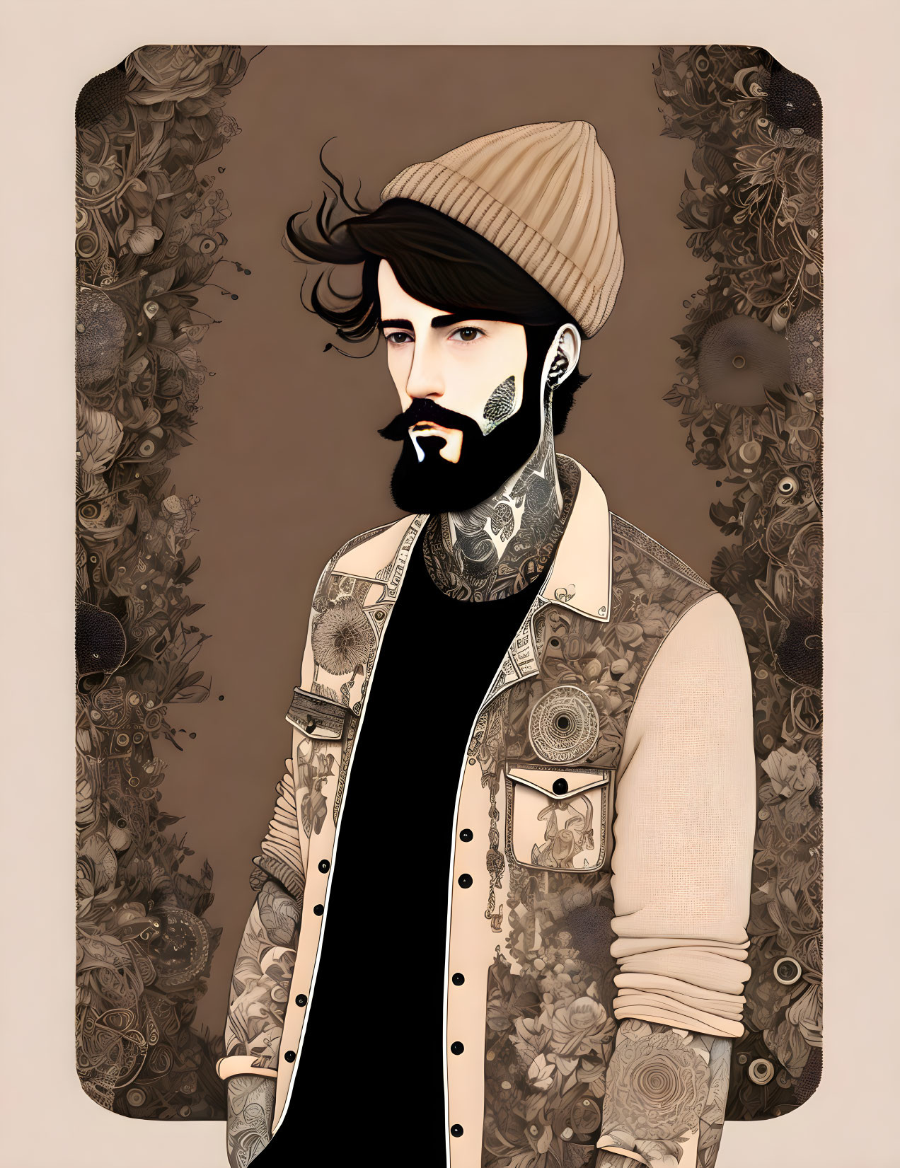 Portrait of a hipster guy