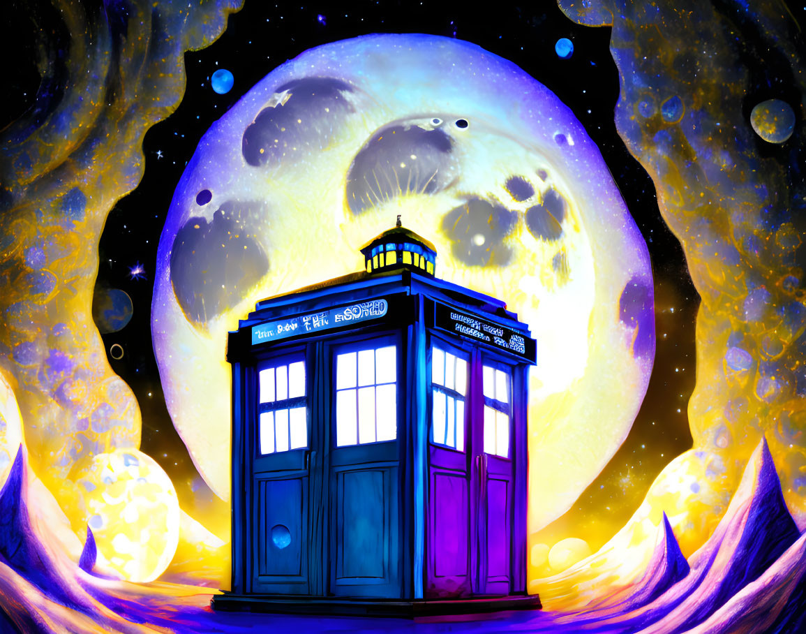 Moon and TARDIS 