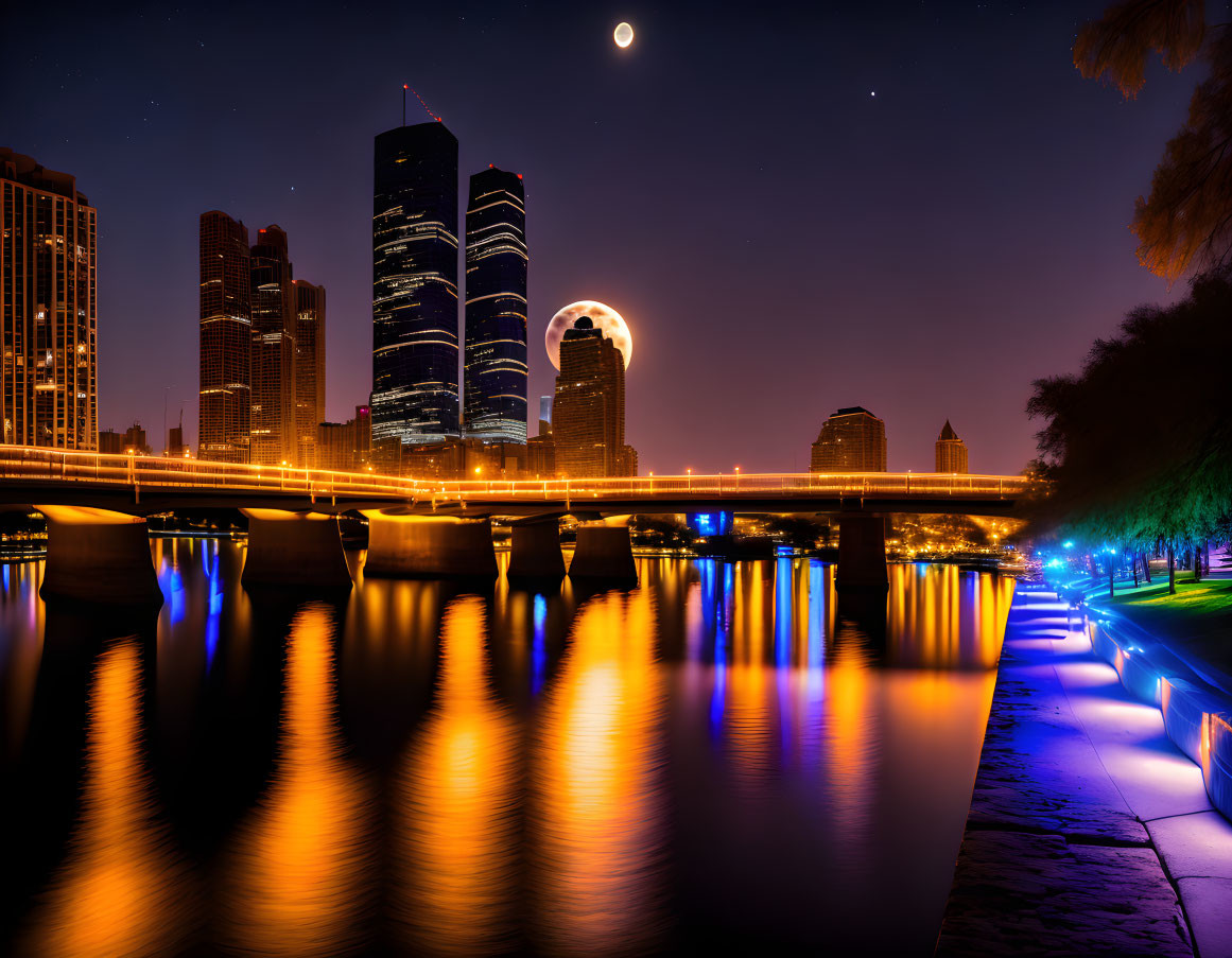 riverwalk cityscape