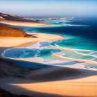 Scenic Coastal Landscape with Sand Dunes and Turquoise Sea