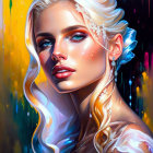 Close-up Portrait of a Young Woman with Blonde Hair