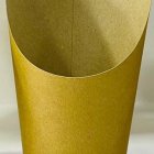 Yellow Textured Paper Cone on Light Background