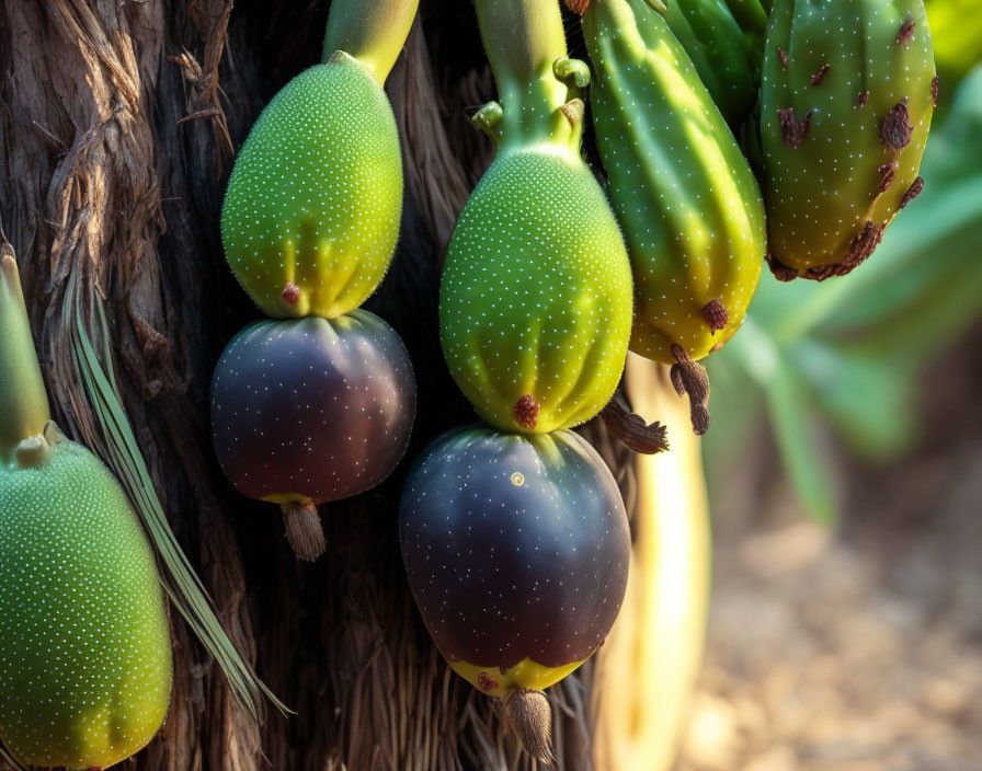 Variety of Papayas in Different Ripening Stages