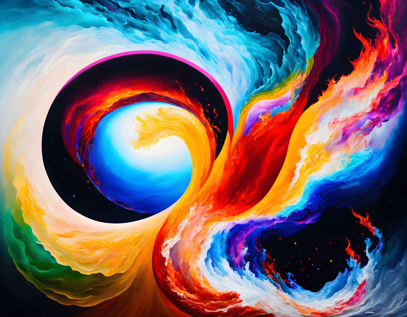 Colorful Abstract Swirls Resemble Cosmic Phenomenon