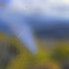 Golden-lit hills in mystical twilight landscape