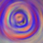 Vibrant digital artwork: Cosmic spiral in purple, blue, and orange