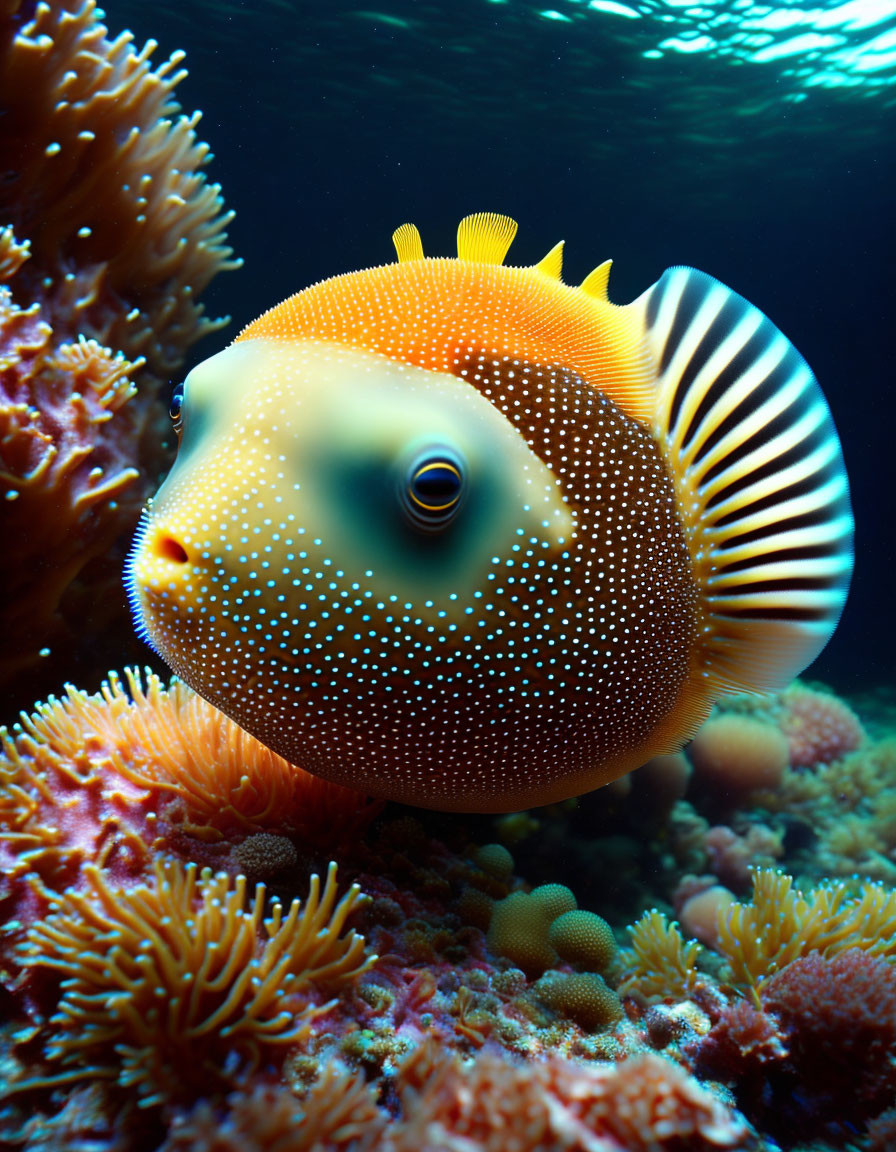 Colorful Tropical Fish Swimming in Coral Reef