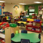 Vibrant Preschool Classroom with Educational Posters and Play Area