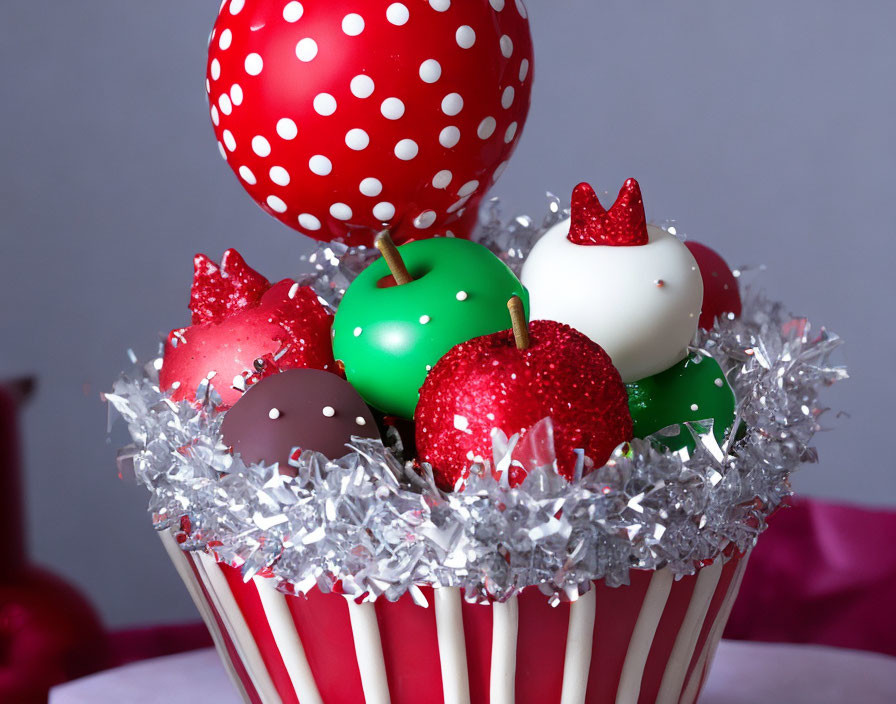 Colorful Festive Centerpiece with Cake Pops, Hello Kitty, Balloons, and T