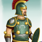 Ancient Roman-style armor illustration of a classical warrior