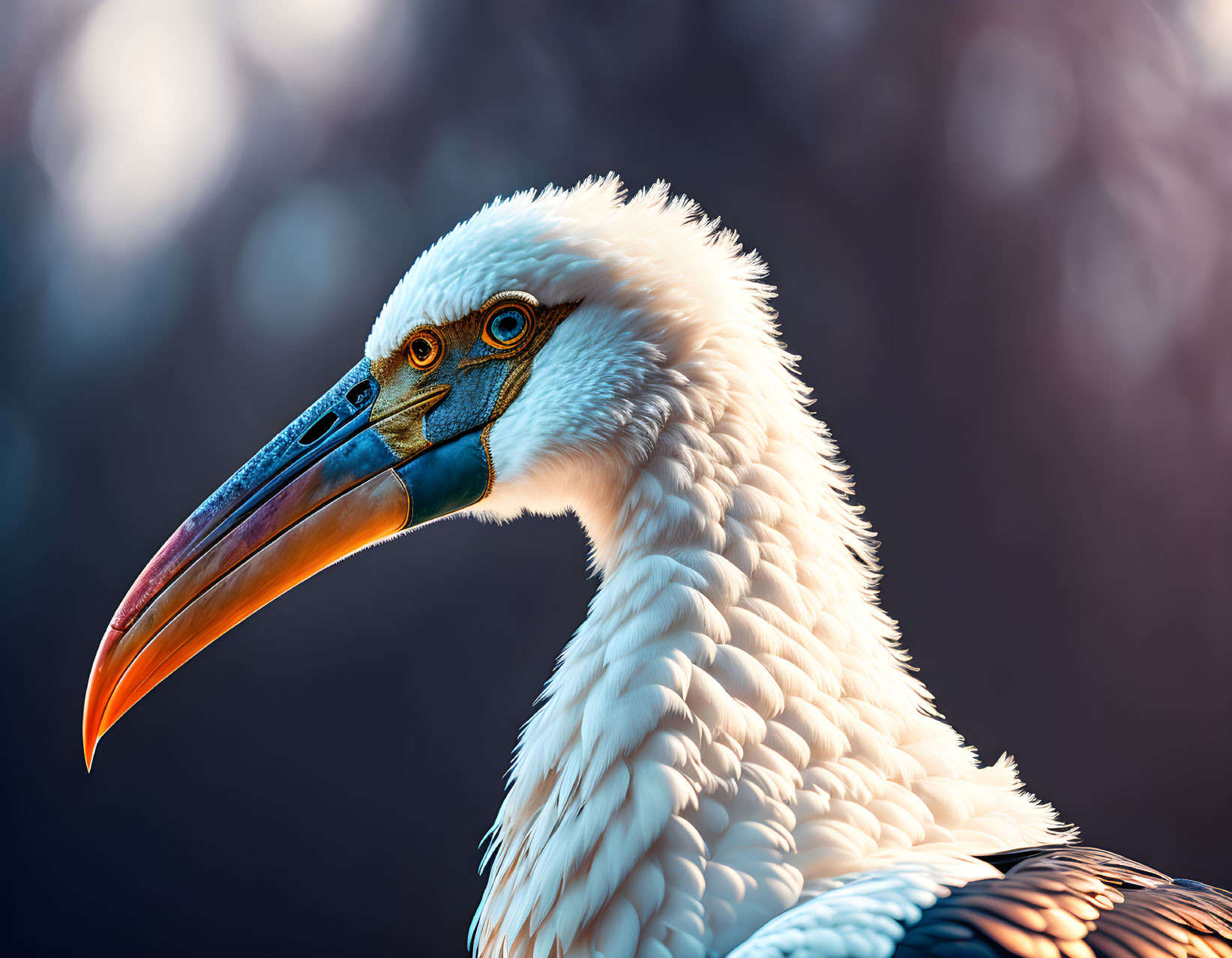 Detailed Pelican Close-Up with Large Beak and Intense Eyes