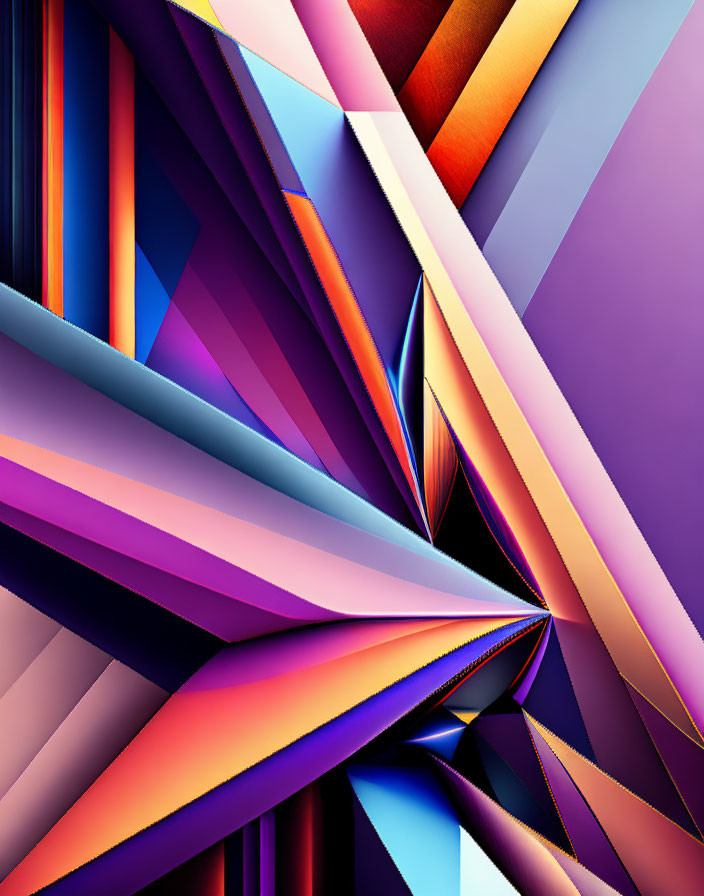 Colorful Geometric Shapes in Abstract Digital Art