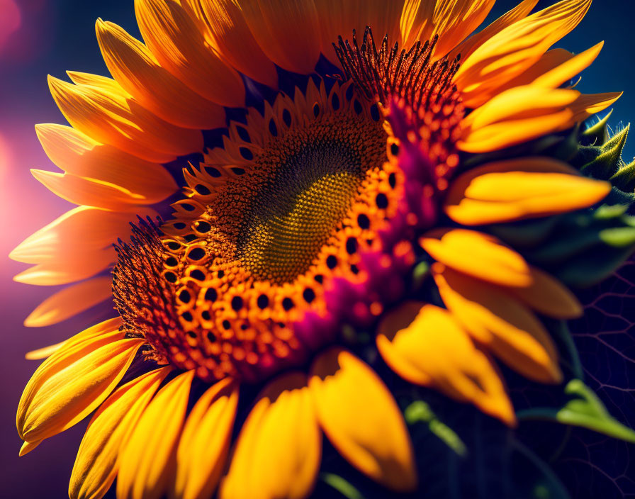 Vibrant sunflower with yellow petals and dark brown center in warm sunlight