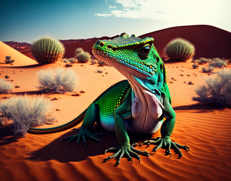  Lizard in the desert landscape