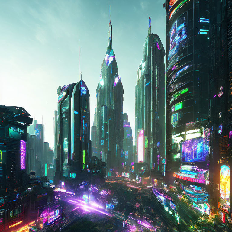 Cyberpunk city 