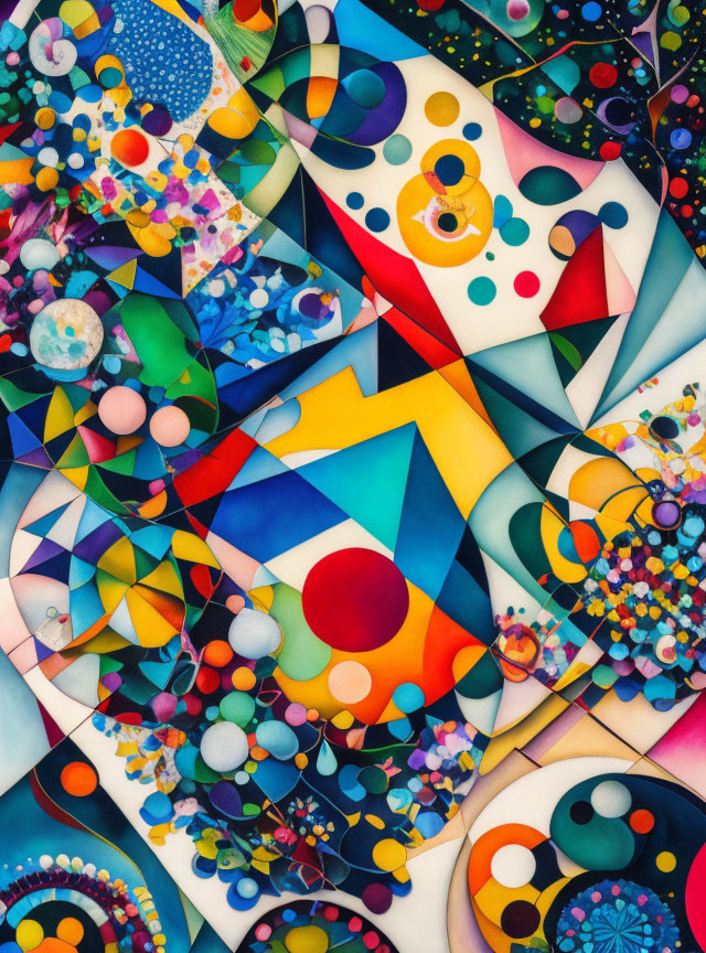 Colorful Abstract Art with Vibrant Shapes and Patterns